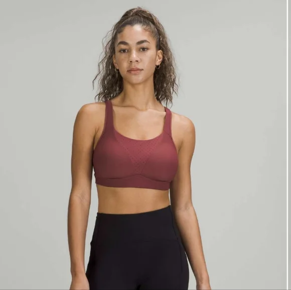 Lululemon Run Times Bra Bundle Of 2 Size 36D Mulled Wine Rover Grey LW2CQLS GUC - Picture 2 of 14